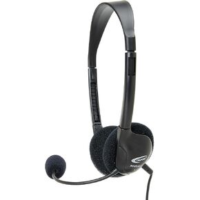 Califone 3065AVT Lightweight Personal Multimedia Stereo Headset with To Go Plug, Black, Fully Adjustable Headband Fits All Students, Recessed Wiring Resists Prying Fingers