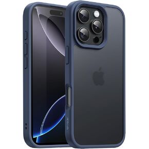 JETech Matte Case for iPhone 16 Pro 6.3-Inch, Shockproof Military Grade Drop Protection, Frosted Translucent Back Phone Cover, Anti-Fingerprint (Black)