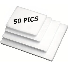 BAYGE 3 Mil Laminating Sheets 50 Pack, Various Sizes Thermal Laminating Pouches, Clear Laminate Sheets for Letter Size, Photos, Notecards, ID Badges, Business Cards, Compatible with Laminators