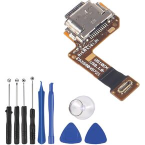 Replacement USB Charger Port Charging USB Flex Cable with Microphone for LG Stylo 4 Q710AL Q710TS Q710MS Q710CS Q710US (for LG Q710)