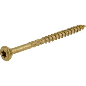 Power Pro 48610 Wood Screws, #9 x 2-1/2", Premium Outdoor Deck Screws, Rust Resistant, Epoxy Coated Bronze, 5lb Tub, 501 pcs