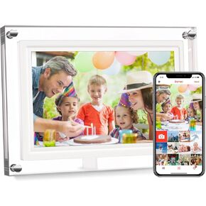 Frameo 10.1-Inch Digital-Picture-Frame -WiFi, 1280x800 HD IPS Touch Screen, Acrylic Digital Photo/Video Frame, Auto-Rotate -32GB Memory, Share Photos/Videos Instantly via Frameo App from Anywhere