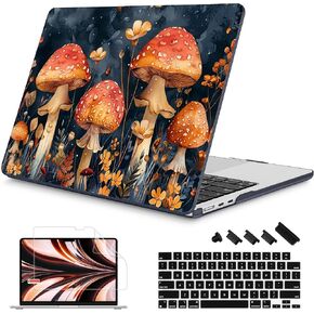 Mektron Designed for 2024/2023 MacBook Air 15 INCH M3 A3114 /M2 A2941 Case, Printed Plastic Hard Shell Cover with 15.3" Liquid Retina Display Touch ID, Dahlia Flower C035