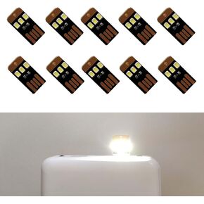 Mini USB LED Light, Ultra Thin Portable USB Night Light, 0.5W LED Light with Touch Switch for Laptop, Desktop, Bedside Reading, Power Bank Light, Keyboard Lamp (Touch)