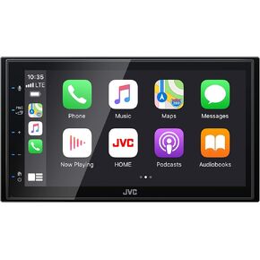 JVC KW-M560BT مشغل الوسائط المتعددة Apple CarPlay Android Auto مع شاشة لمس سعوية 6.8 بوصة، صوت بلوتوث ومكالمات بدون استخدام اليدين، مشغل MP3