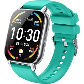Smart Watch (Answer/Make Calls), Smartwatch for Men Women, 112 Sport Modes, IP68 Waterproof, Fitness Activity Tracker, Heart Rate Monitor Sleep Step Counter, Green in Kuwait