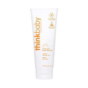 THINK Thinkbaby Aloe Vera Gel, After Sun Relief, 8 Fl Oz, EWG Verified Natural After Sun Skincare for Face & Body - Hydrating, Soothing & Moisturizing Sunburn Solution for Babies & Toddlers