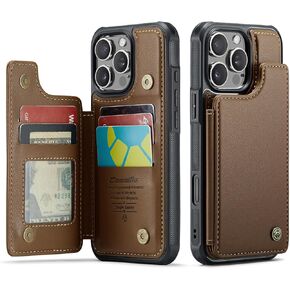 for iPhone 16 Pro Max Case Wallet，for iPhone 16 ProMax Case Leather [Card Holder] [RFID Blocking] [High-Grade Leather] for iPhone 16 Pro Max Phone Cover (Black)