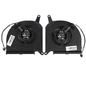 CPU+GPU Cooling Fan DFSCK22D05883Q DFSCM22716392Q Replacement for Gigabyte Aorus 15G 15P 17P 17G RX5G RP77 RP77XA RP75XA Gigabyte AERO 15 OLED XB XD RP75SA Aero 17 XA HDR XB WA FNGT FNGS DC12V 1A 10mm