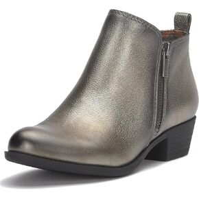 Lucky Brand Women's Basel Ankle Boot, Pewter, 8