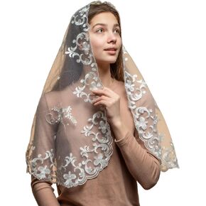 Catholic Mantilla Mass Infinity Veil Church Lace Veil Spanish Chapel Mass Head Covering Veil Long in Kuwait