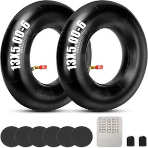 GREHUA 13x5.00-6 13x5x6 5.00-6 Inner Tube for Razor Dirt Quad Verson 1-18 Go Kart Dirt Bike ATVs Yard Tractors Lawn Mower Wagons Hand Trucks Wheelbarrows Wagons Gorilla Cart Trailer 2 Pack Heavy Duty