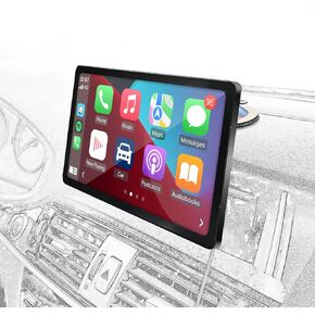 10 Inch Carplay Screen for Car, 10.1" Portable Touch Screen with Apple Carplay & Android Auto, Wireless Car Stereo with Navigation/Voice Control/Airplay, Car Play Screen for All Vehicles