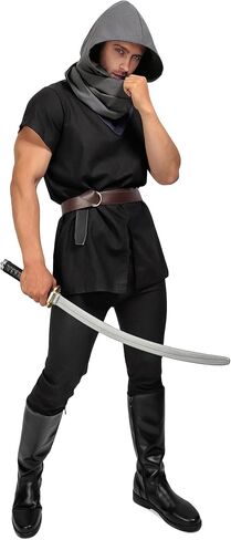 Medieval Linen Cowl Hood Scarf Vintage Rogue Cape Costume Accessory in Kuwait