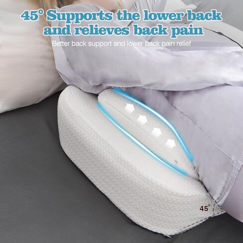 Pregnancy Pillows for Sleeping, Memory Foam Maternity Pillow for Side Sleeper, Pregnancy Body Pillow for Pregnant Women with Removable, Washable Cover, Support for Belly,Back, Legs (White) in Saudi Arabia