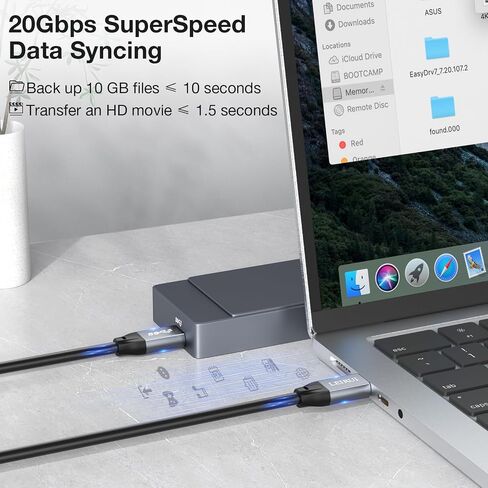 USB C to USB C Cable 20Gbps USB C 3.2 Data Cable 100W Fast Charging Type C to Type C Cord 5k/4k@60Hz Video Output for iPhone 15/15 pro, MacBook Air/Pro, iPad Pro 11/Air/Mini, Samsung Galaxy in Saudi Arabia