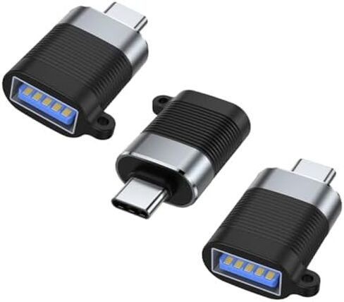 محول Micro USB OTG 2 في 1 بزاوية قائمة 90 درجة مع منفذ شحن طاقة Micro USB 2 Pack in Kuwait