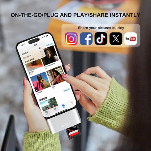 محور USB C، محطة إرساء USB C مع USB C إلى فتحتين قارئ بطاقة ذاكرة SD/Micro SD منافذ USB 3.0 USB C مزدوجة، قارئ بطاقة SD لأجهزة MacBook/iPhone 15 Pro Max/iPad/أجهزة الكمبيوتر المحمولة | التوصيل والتشغيل in Saudi Arabia