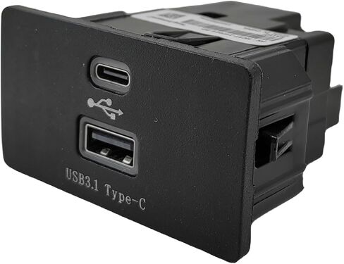محور واجهة USB Carplay، وحدة USB+Type-C تناسب Ford Lincoln SYNC 3 الإصدار 3.4 شحن سريع وناقل حركة ثابت، منفذ مزدوج مناسب لـ Apple Carplay Android استبدال HC3Z-19A387-B-G in Kuwait