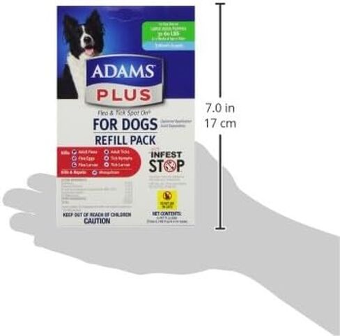 Adams Plus Flea and Tick Spot On for Dogs, Medium Dog Flea Treatment, 15-30 Pounds, 3 Month Supply in Saudi Arabia
