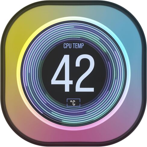 وحدة شاشة LCD CORSAIR iCUE Link AIO - شاشة IPS LCD مقاس 2.1 بوصة - 24 مصباح LED RGB قابل للتوجيه بشكل فردي - تركيب بدون أدوات - أبيض in Saudi Arabia