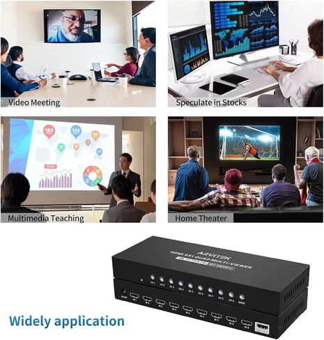 4K HDMI Seamless Multi-Viewer 4x1, 4K@30Hz Quad HDMI Multiviewer Switcher 4 in 1 Out w/IR Remote for PC, Laptop, Security Camera, Fire Stick, Roku, Game (4 Modes Displays) in Saudi Arabia