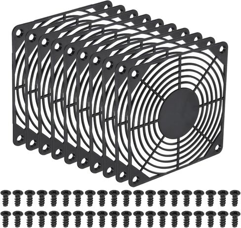PATIKIL 60mm Computer Fan Filter Grill with Screws, 10 Pack ABS Plastic Frame Ventilator Grill Protector Mesh Dustproof Case Cover for Computer, Fan, Black in Saudi Arabia