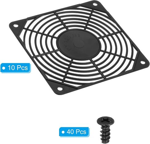 PATIKIL 60mm Computer Fan Filter Grill with Screws, 10 Pack ABS Plastic Frame Ventilator Grill Protector Mesh Dustproof Case Cover for Computer, Fan, Black in Saudi Arabia