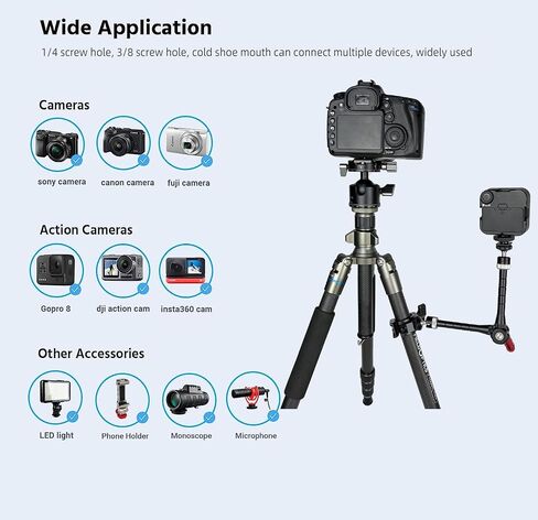 Super Clamp Multi-Function Strong Clip with 1/4" Screw Hole for Photo Photography Studio Video Light Tripod Microphone (Black) in Saudi Arabia