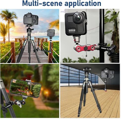 Super Clamp Multi-Function Strong Clip with 1/4" Screw Hole for Photo Photography Studio Video Light Tripod Microphone (Black) in Saudi Arabia