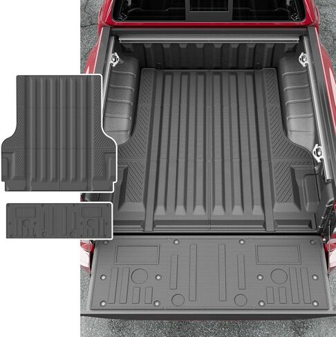 xipoqix Bed Mat Compatible with 2022 2023 2024 Nissan Frontier Truck Mat 5FT Bed TPE Material Cargo Mat Replacement for 2022 2023 2024 Nissan Frontier Accessories in Saudi Arabia