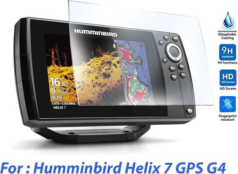 واقي للشاشة من الزجاج المقسى 100% ممتاز لشاشة Humminbird Helix 7 GPS G3 G3N G4 G4N GPS 7 بوصة in Kuwait