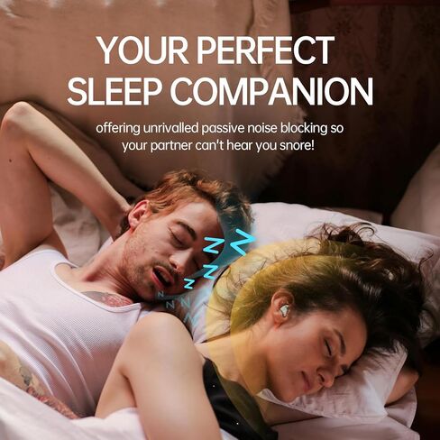 PmJebe Invisible Sleep Headphones, Noise Blocking Sleep Earbuds，Compact Design for Side Sleepers ，Immersive Audio Spatialized Sound(White) in Saudi Arabia