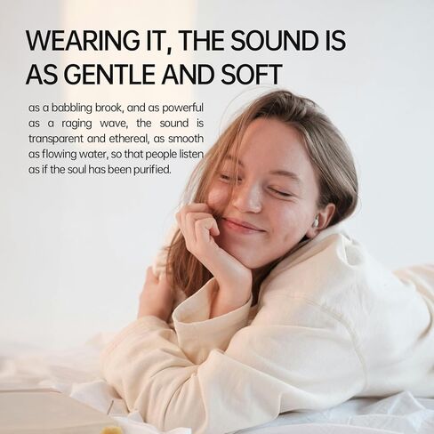 PmJebe Invisible Sleep Headphones, Noise Blocking Sleep Earbuds，Compact Design for Side Sleepers ，Immersive Audio Spatialized Sound(White) in Saudi Arabia