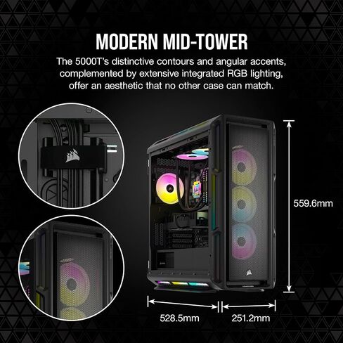 Corsair Vengeance i8100 Series Gaming PC - Liquid Cooled Intel Core i9 13900KS CPU - NVIDIA GeForce RTX 4090 GPU - 64GB Dominator Platinum RGB DDR5 Memory - 2TB M.2 SSD - Black in Saudi Arabia