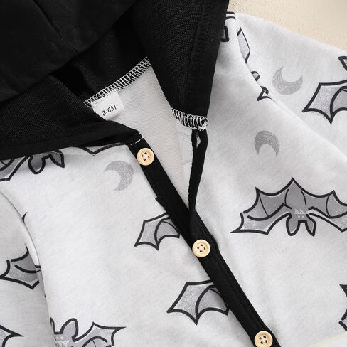 Ayalinggo Newborn Baby Girl Boy Halloween Pumpkin Hooded Outfit Ghost Romper Long Sleeve Bodysuit Infant Fall Clothes in Kuwait