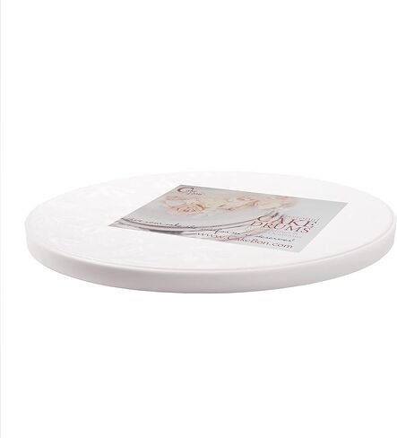 Cakebon White Plastic Reusable Cake Boards - 12 Inch Round, 1-Pack - Sturdy 1/2 Inch Thick Cake Drums - Professional Cake Rounds Cake Base in Saudi Arabia
