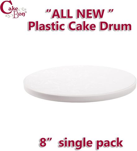Cakebon White Plastic Reusable Cake Boards - 12 Inch Round, 1-Pack - Sturdy 1/2 Inch Thick Cake Drums - Professional Cake Rounds Cake Base in Saudi Arabia