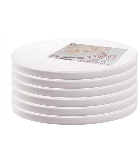 Cakebon White Plastic Reusable Cake Boards - 12 Inch Round, 1-Pack - Sturdy 1/2 Inch Thick Cake Drums - Professional Cake Rounds Cake Base in Saudi Arabia