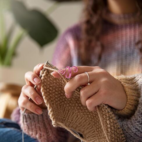 6Pcs Adjustable Hook Ring Handmade Crochet Tension Ring Finger Knitting Thimble Ring Companion Ring Left Right Yarn Tension Control Ring Accessories for Women Crocheters Lovers Mom Birthday in Kuwait