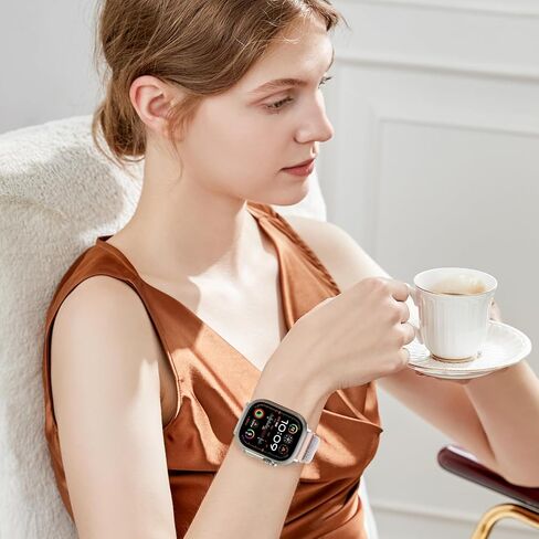 Nylon Sport Loop Band Compatible with Apple Watch Band 38mm 40mm 41mm 42mm 44mm 45mm 49mm Women Men, Adjustable Breathable Replacement Strap for iWatch Series 9 8 7 6 5 4 3 2 1 SE Ultra 2/1 in Saudi Arabia