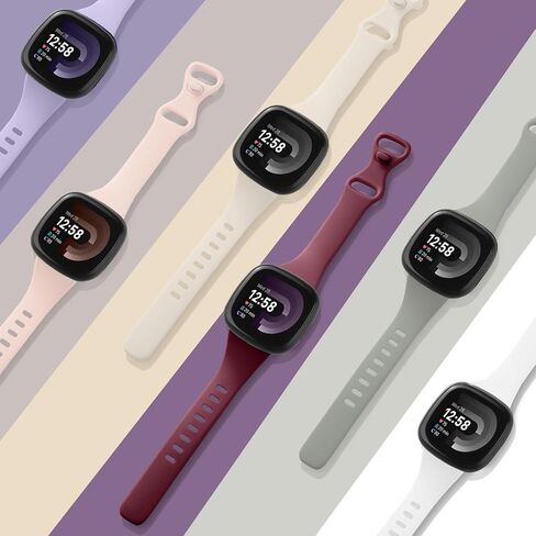 أساور Aceyoon متوافقة مع Fitbit Sense 2 / Sense Bands، Fitbit Versa 4 / Versa 3 Bands للنساء والرجال، حزام بديل من السيليكون الناعم المتين واستبدال سوار معصم الساعة الرياضية الرقيقة in Saudi Arabia