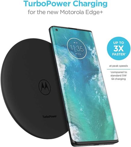 Motorola TurboPower Wireless Charger- 15W Qi Charging pad with 6.6ft Cable and AC Charger for Motorola Edge 2022, Edge+ 2022, Moto Edge Plus 2020/2022, ThinkPhone in Saudi Arabia