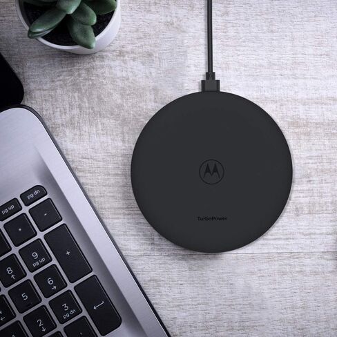 Motorola TurboPower Wireless Charger- 15W Qi Charging pad with 6.6ft Cable and AC Charger for Motorola Edge 2022, Edge+ 2022, Moto Edge Plus 2020/2022, ThinkPhone in Saudi Arabia