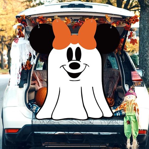 Halloween Trunk or Treat Decorations,Mouse Theme Pumpkin Trunk or Treat Backdrop for Halloween Car SUV Truck Garage Door Archway Decorations in Kuwait