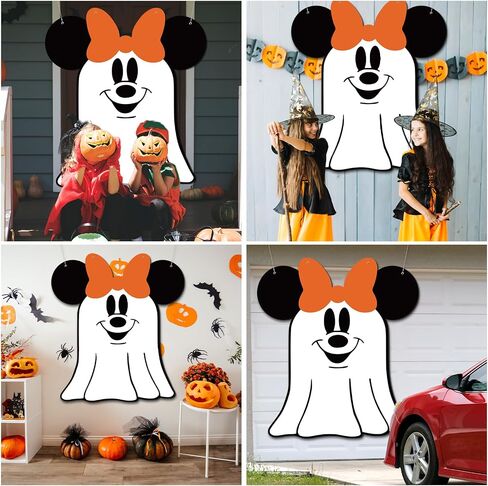 Halloween Trunk or Treat Decorations,Mouse Theme Pumpkin Trunk or Treat Backdrop for Halloween Car SUV Truck Garage Door Archway Decorations in Kuwait