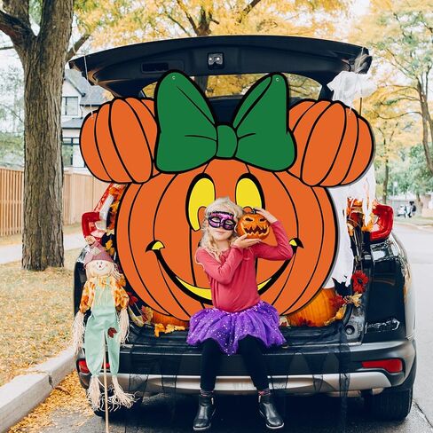 ديكورات صندوق الهالوين أو المكافآت، موضوع الفأرة على شكل صندوق اليقطين أو خلفية المكافأة لتزيين ممر السيارة وسيارات الدفع الرباعي والشاحنات ذات الدفع الرباعي في الهالوين in Kuwait