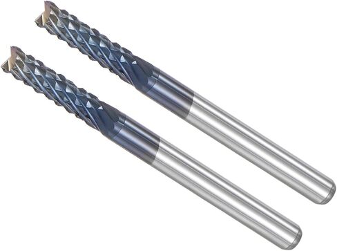 CoCud End Mill CNC Router Bits, 1/8" Shank 12mm Cutting 3mm Dia, Diamond Film Tungsten Carbide Milling Cutter Right Hand - (Applications: for CNC Drilling Engraving), 5-Pieces in Saudi Arabia