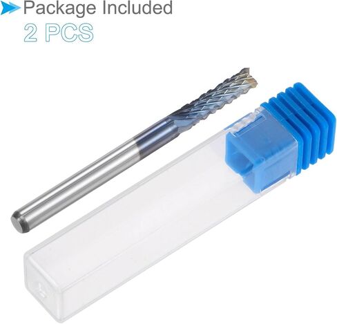 CoCud End Mill CNC Router Bits, 1/8" Shank 12mm Cutting 3mm Dia, Diamond Film Tungsten Carbide Milling Cutter Right Hand - (Applications: for CNC Drilling Engraving), 5-Pieces in Saudi Arabia