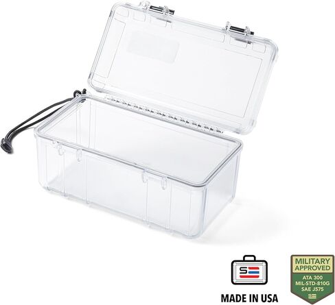 S3 Cases T3500 Waterproof Dry Box Protective Case Mil Spec/USA Made/IP67 Waterproof/Lockable/Airtight/Smell Proof - for Phones, Wallets, Keys, Knives, Survival, Boating, Camping & Watersports (Blue) in Saudi Arabia